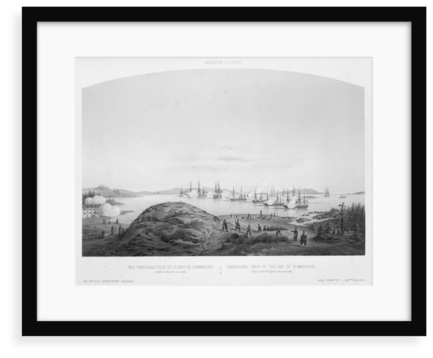Panoramic view of the Bay of Bomarsund: fight of the 14 August 1854, in the morning by Louis Le Breton