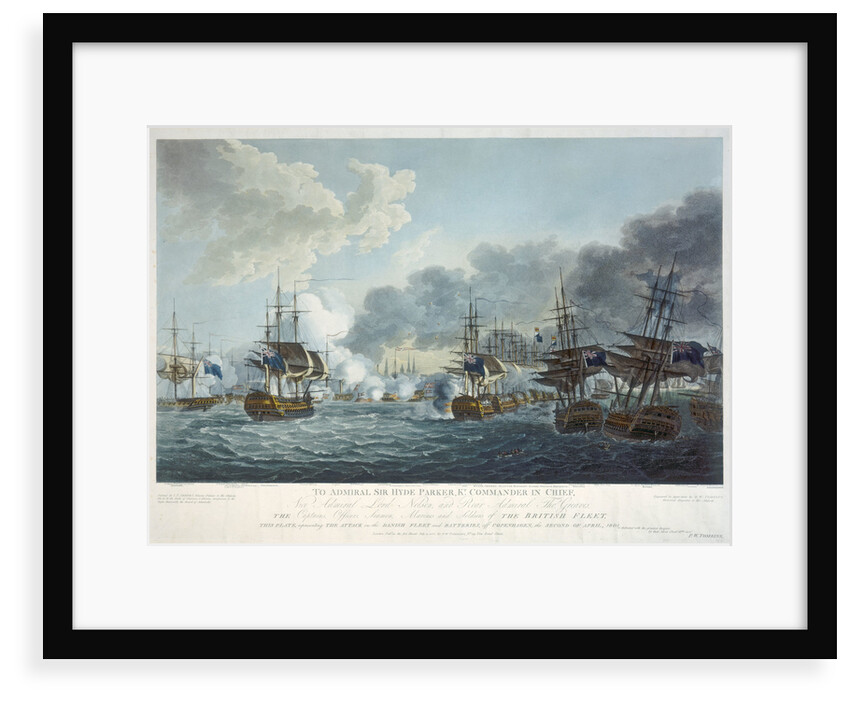 Attack on the Danish fleet and batteries at the Battle of Copenhagen, 2 April 1801 by J.T. Serres