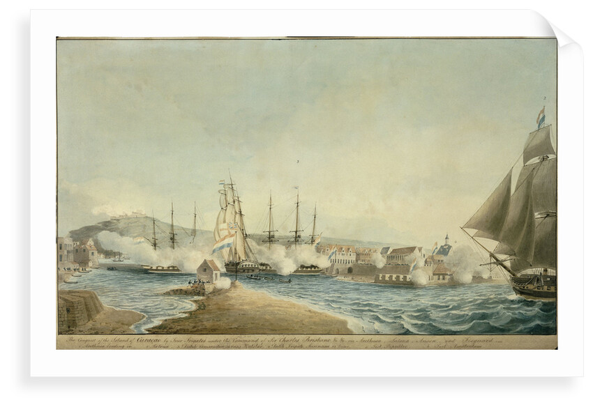 The Conquest of the Island of Curacoa by Four Frigates under the Command of Sir Charles Brisbane by Charles Brisbane