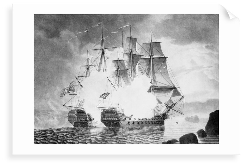 Action between the 'Mars' and 'L' Hercule' on the night of 21 Apri 1798 by unknown
