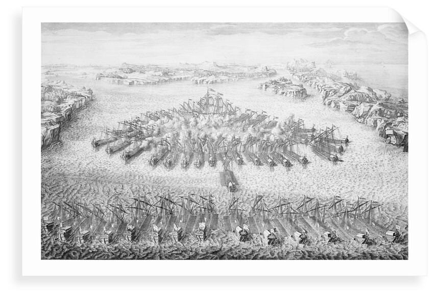 Swedish and Russian galley battle, 1714 by unknown
