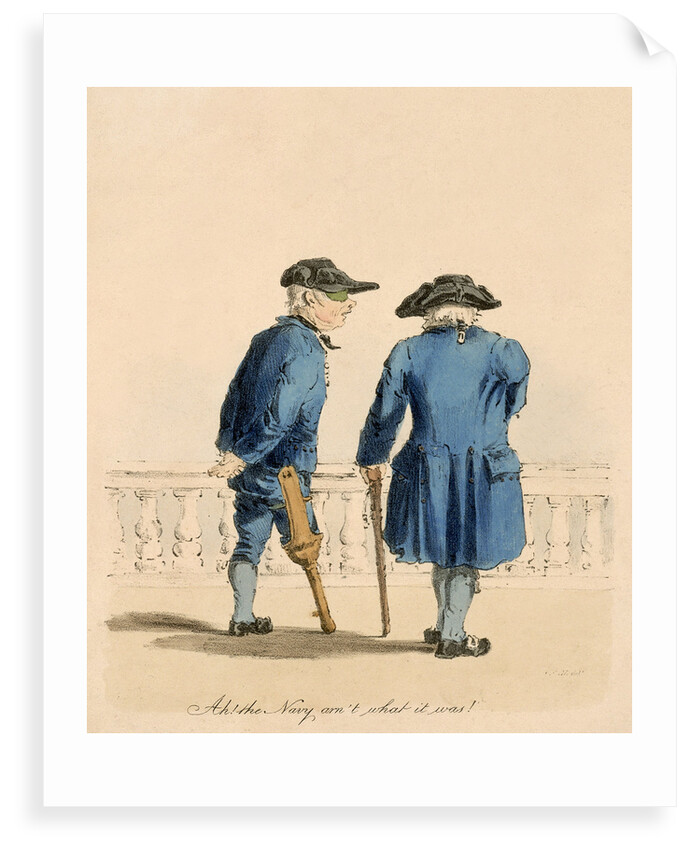 'Ah! the Navy arn't what it was!' (Greenwich Pensioner) by H. C.C. Engleman