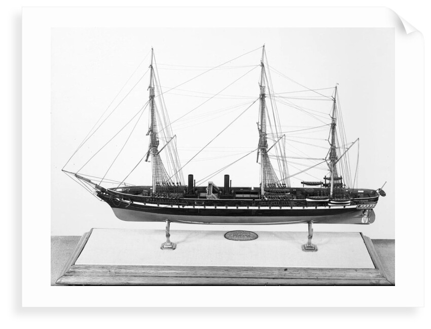 Model of ironclad battleship HMS 'Warrior' (1860) by Unknown