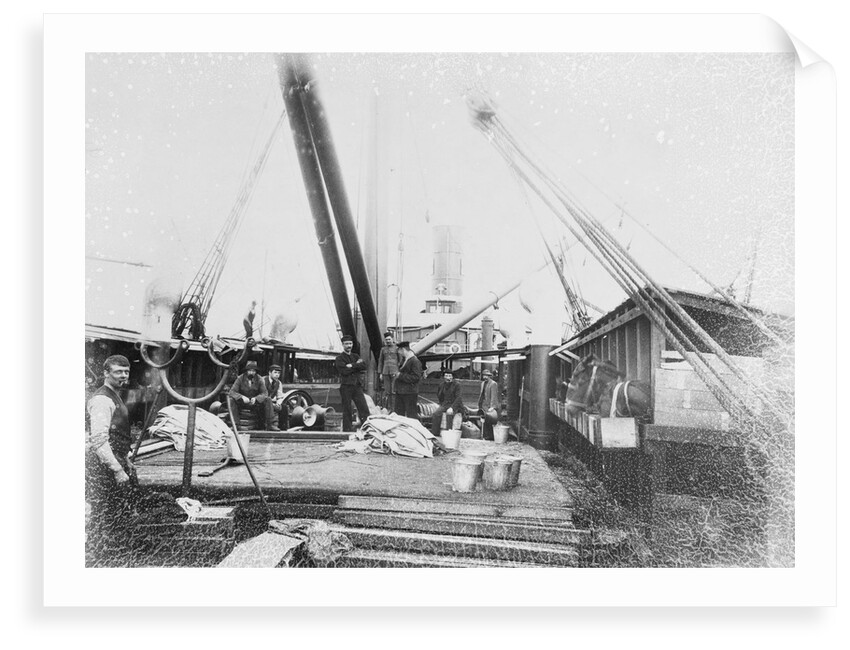 On deck of the 'Cornwall' by unknown