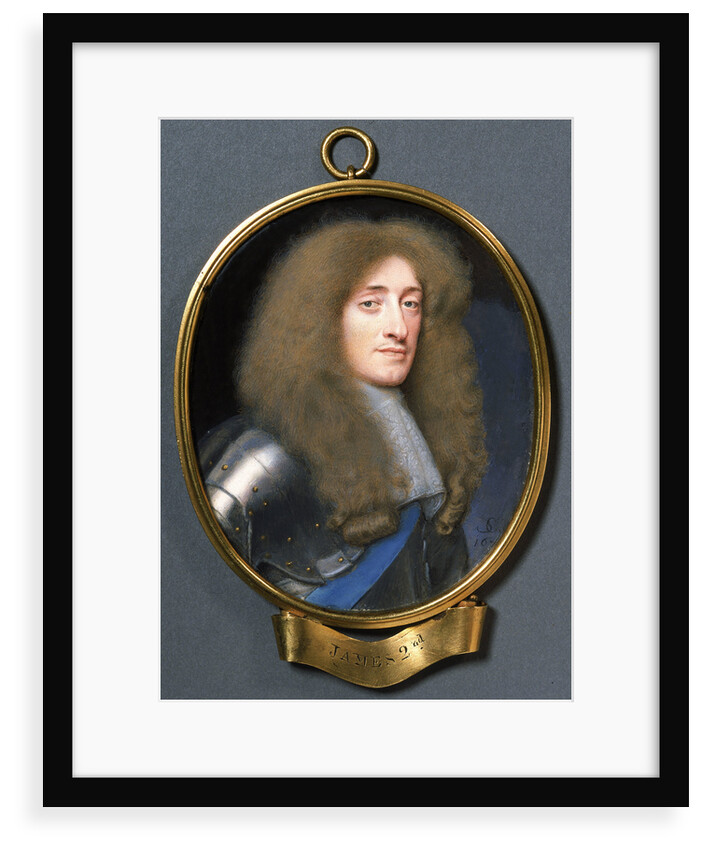 Miniature portrait of James, Duke of York (1633-1701), later King James II. by Samuel Cooper