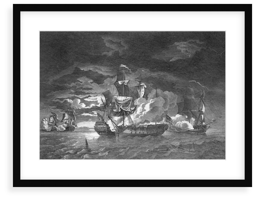 Defence of Captain Pearson in 'Serapis', 23 September 1779 by Robert Dodd