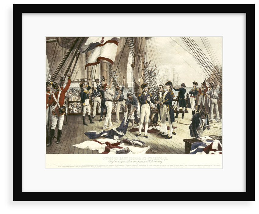 Nelson's last signal at Trafalgar by Thomas Davidson