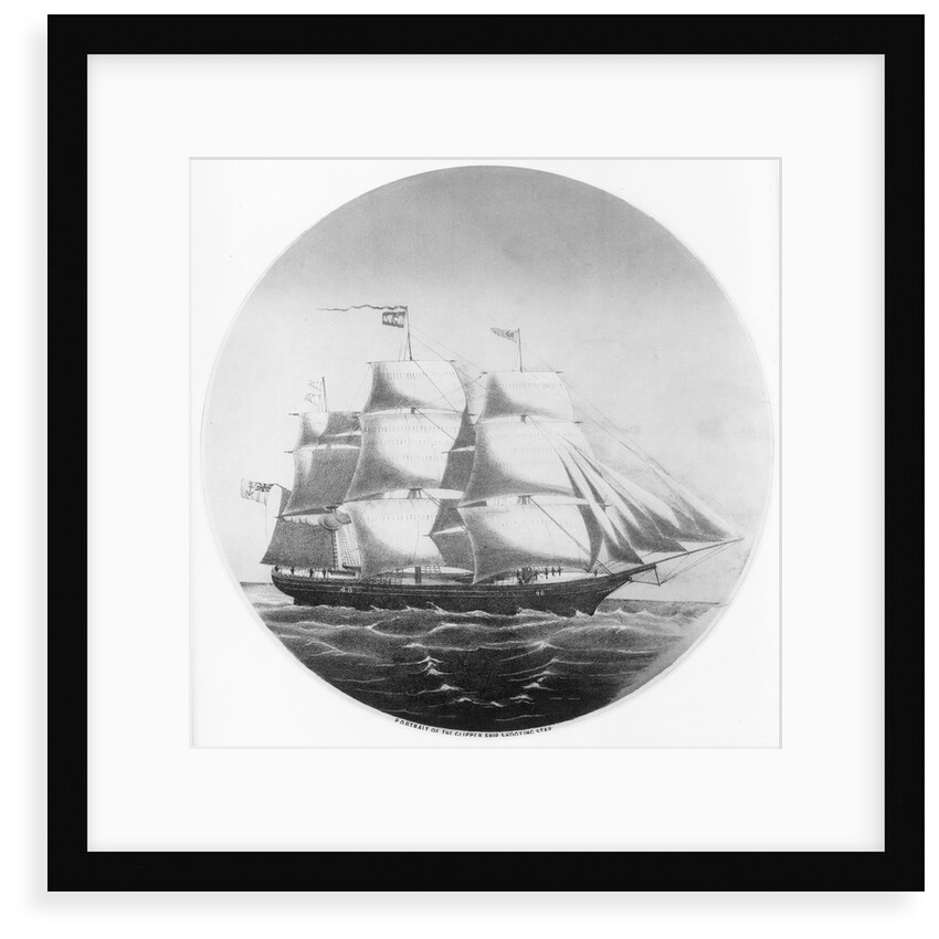 Portrait of the clipper ship 'Shooting Star' by unknown