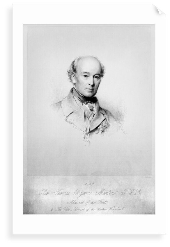 Sir Thomas Byam Martin, G.C.B. Admiral of the Fleet, 1849 by George Richmond