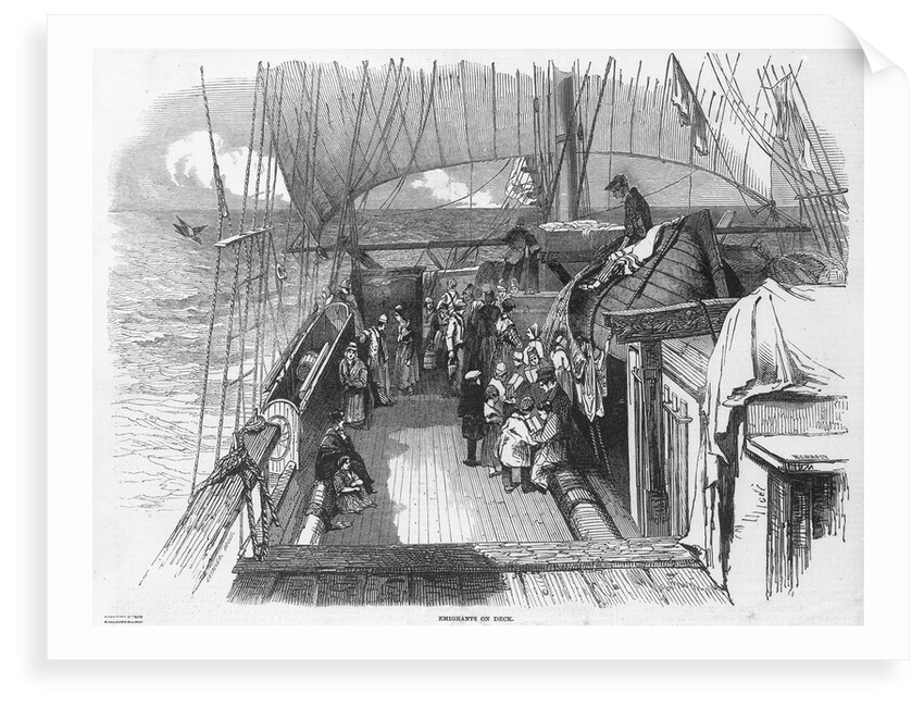 Emigrants on deck by Unknown