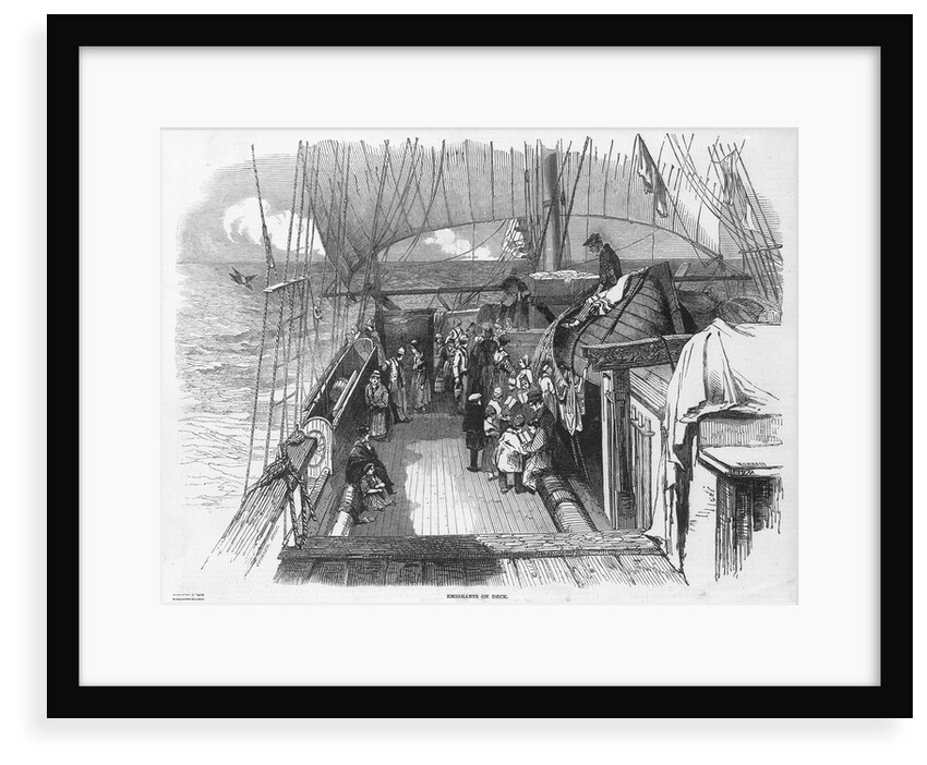 Emigrants on deck by Unknown