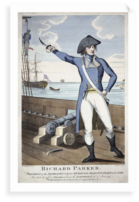 Richard Parker, President of the delegates in the mutiny at the Nore by William Chamberlain