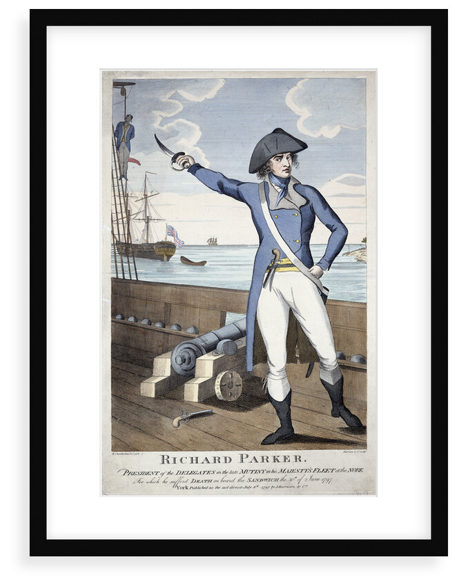 Richard Parker, President of the delegates in the mutiny at the Nore by William Chamberlain