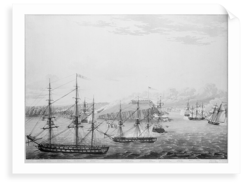 Attack on Fort Oswego, Lake Ontario, 6 May 1814 by Robert Havell