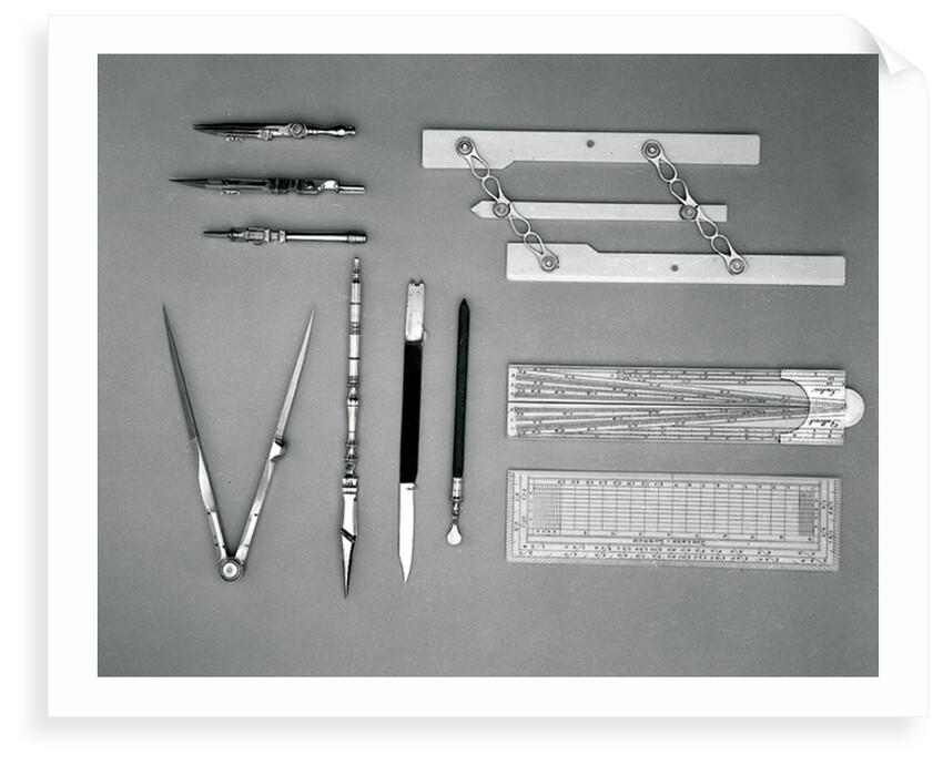 Drawing instrument set by Dollond
