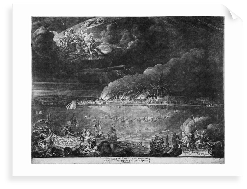The bombardment of Dieppe, 1694 by R. Robinson