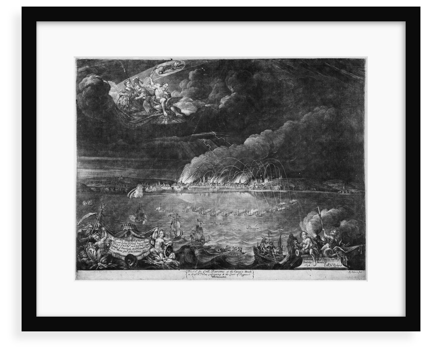 The bombardment of Dieppe, 1694 by R. Robinson
