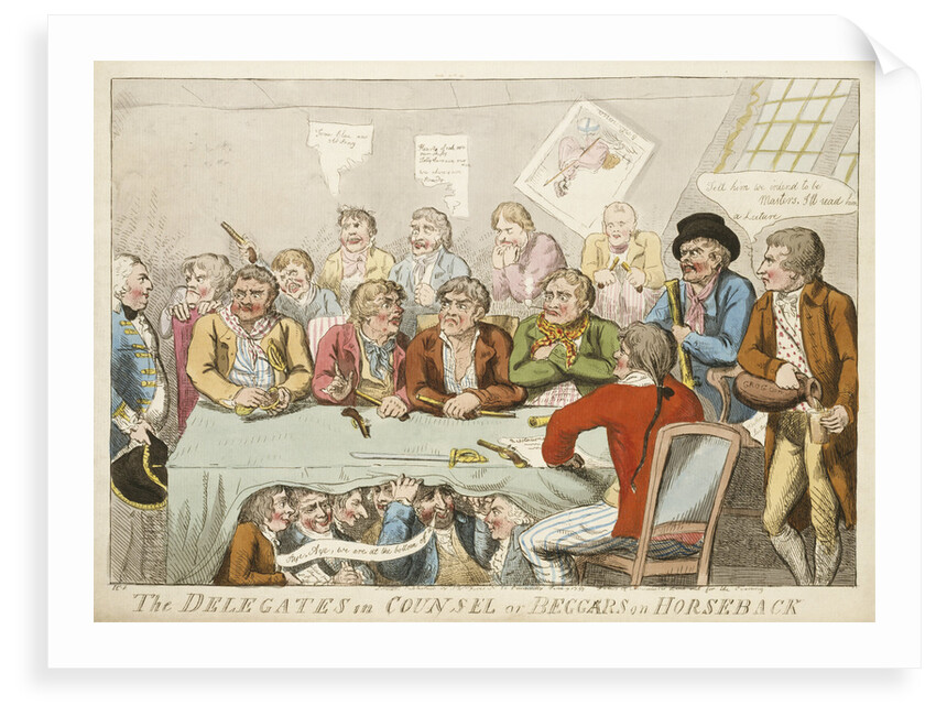 The delegates in council or beggars on horseback by Isaac Cruikshank