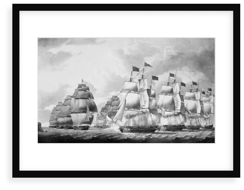 English sea action with the combined French and Italian squadrons close to the Island of Lissa, 13 March 1811 by Robert Dodd