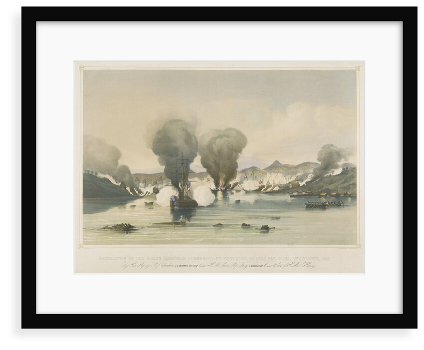 Destruction of the pirate squadron commanded by Chui Apoo, in Byas Bay, China, 1st October 1849 by Edward Cree