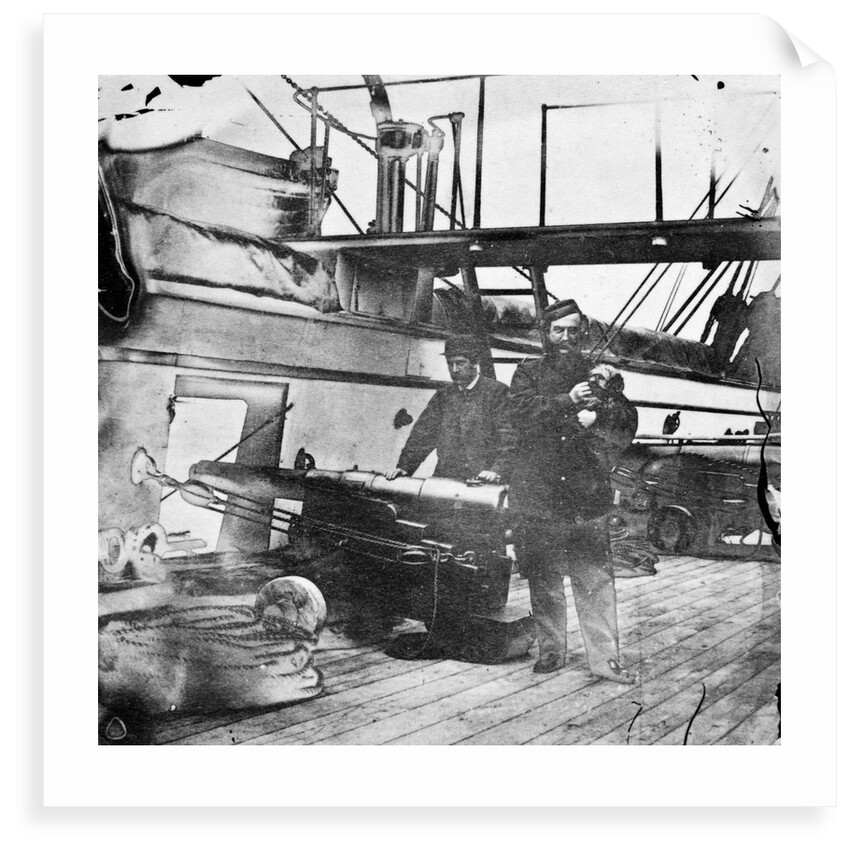 Photograph of gun on truck on 'Narcissus' by Unknown