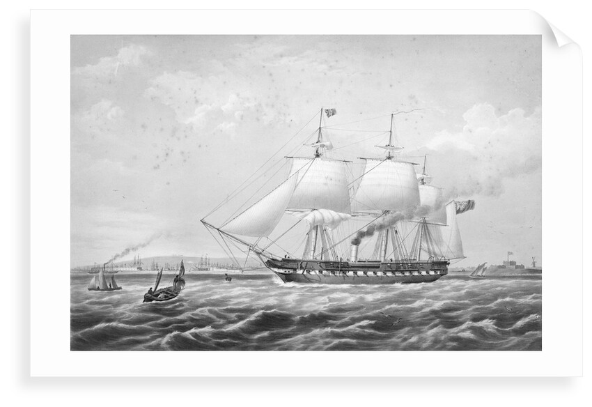 Auxiliary screw-propeller steam frigate HMS 'Arrogant' (1848), 46 guns by Thomas Picken