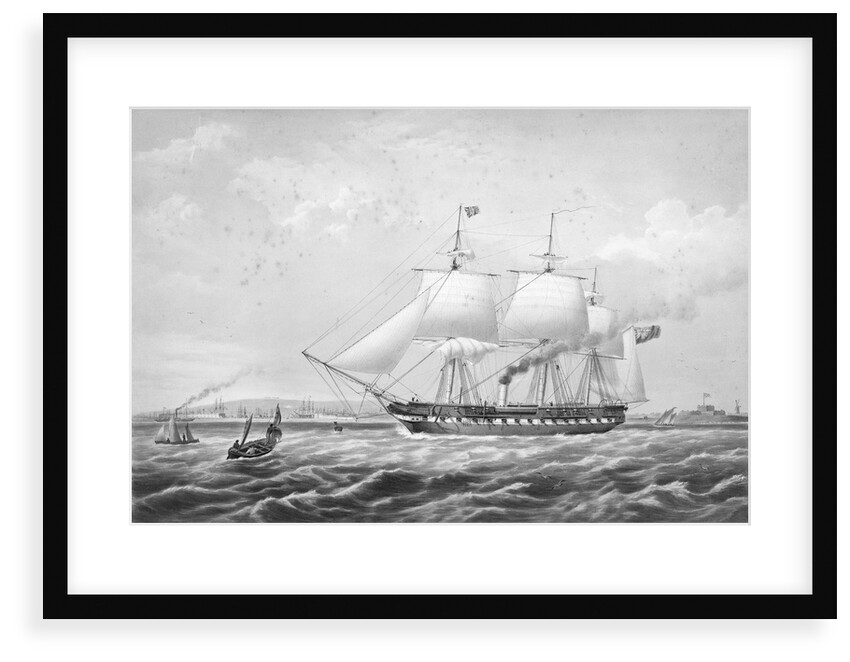 Auxiliary screw-propeller steam frigate HMS 'Arrogant' (1848), 46 guns by Thomas Picken