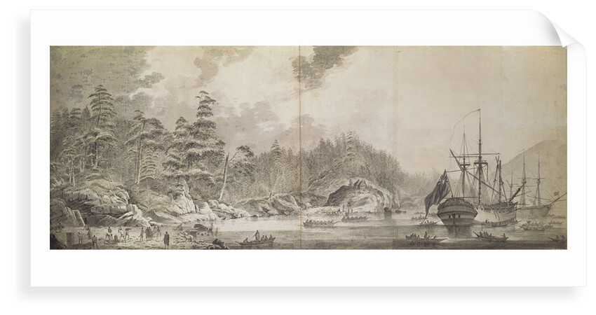 'Resolution' and 'Discovery' in Ship Cove, Nootka Sound by John Webber