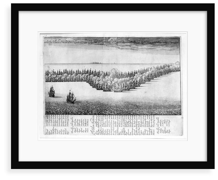 Battle between the English and Dutch fleets, 25 July 1666 by Wenceslaus Hollar