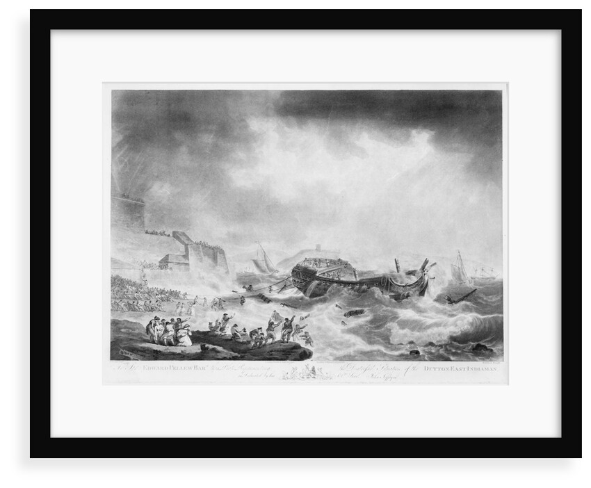 The distressful situation of the East Indiaman 'Dutton' by Robert Pollard