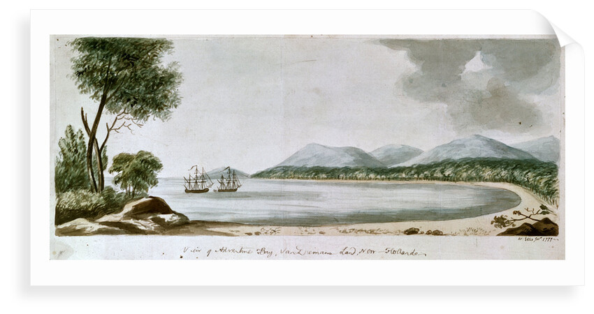 View of Adventure Bay, Van Dieman's Land, New Holland by William Webb Ellis