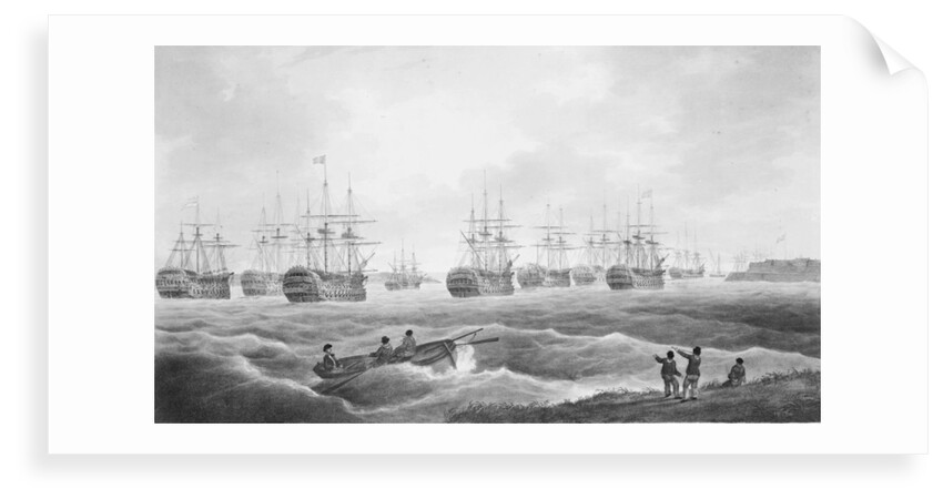 Dutch prizes in the Medway after the Battle of Camperdown, 1797 by J. Wells