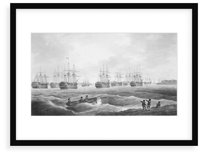 Dutch prizes in the Medway after the Battle of Camperdown, 1797 by J. Wells