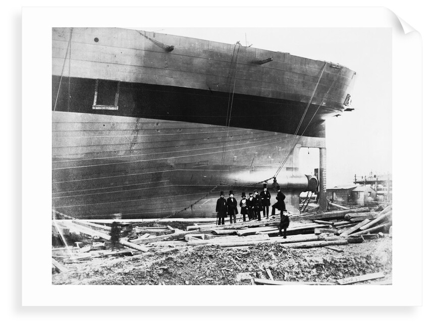 'Great Eastern' under construction at Blackwall, 1858 by Robert Howlett