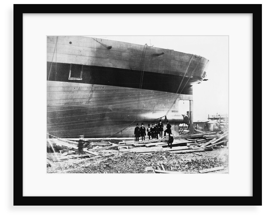 'Great Eastern' under construction at Blackwall, 1858 by Robert Howlett