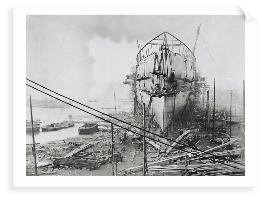 'Great Eastern' under construction at Blackwall, 1858 by Robert Howlett