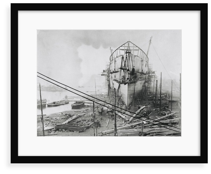 'Great Eastern' under construction at Blackwall, 1858 by Robert Howlett