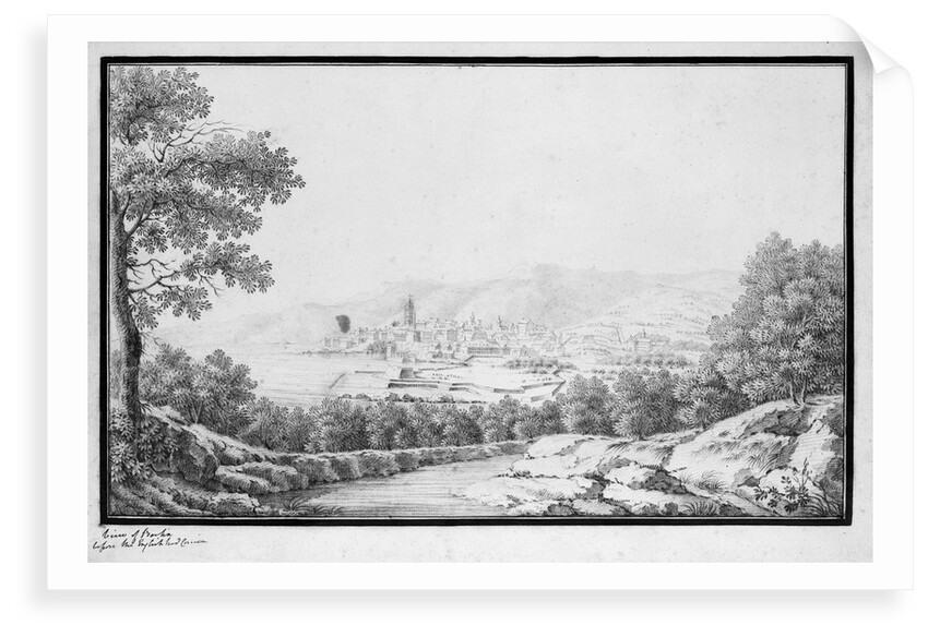 View of Bastia before the English controlled Corsica by unknown