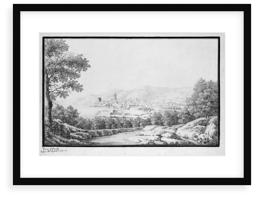 View of Bastia before the English controlled Corsica by unknown