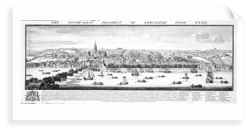 The south-east prospect of Newcastle upon Tyne by Samuel Buck