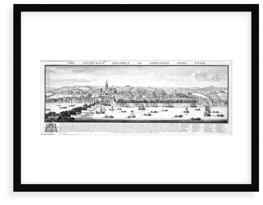 The south-east prospect of Newcastle upon Tyne by Samuel Buck