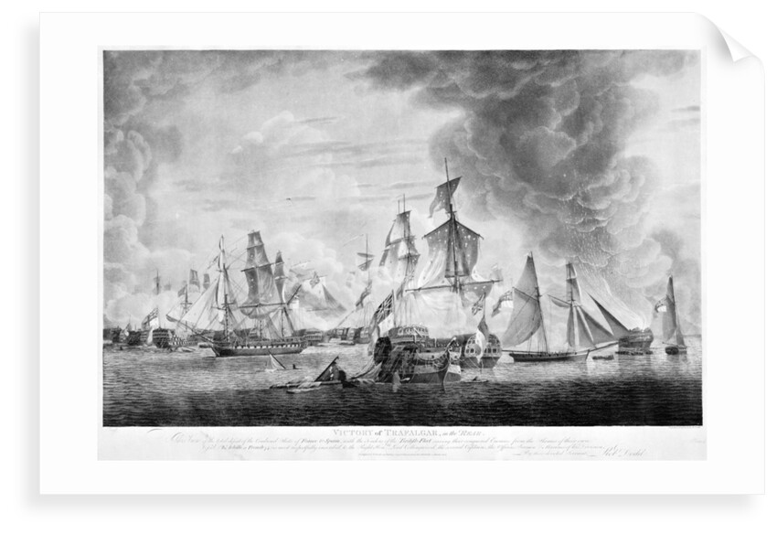 The defeated French and Spanish fleets after the Battle of Trafalgar, 21 October 1805 by Robert Dodd