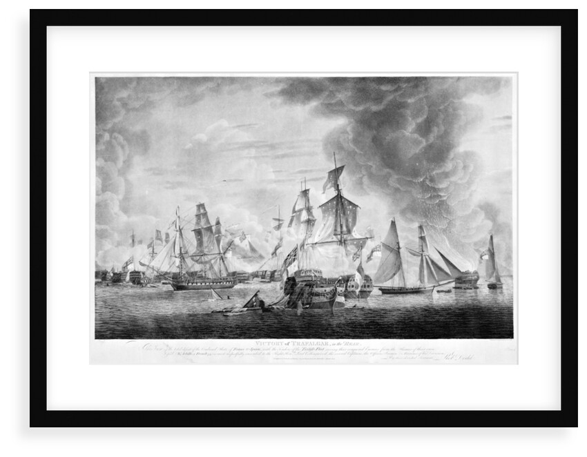 The defeated French and Spanish fleets after the Battle of Trafalgar, 21 October 1805 by Robert Dodd