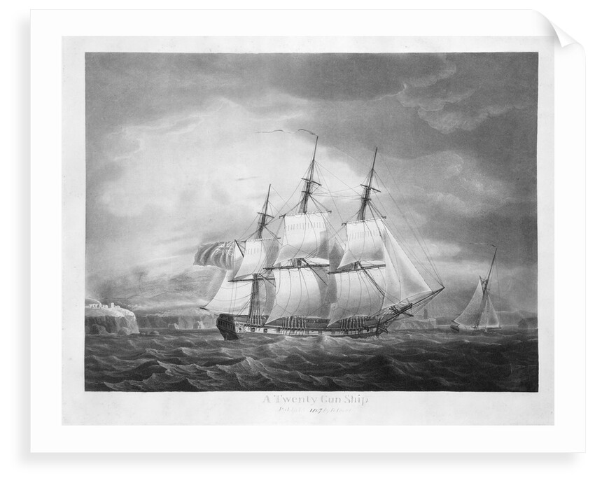 A twenty-gun ship by Robert Dodd