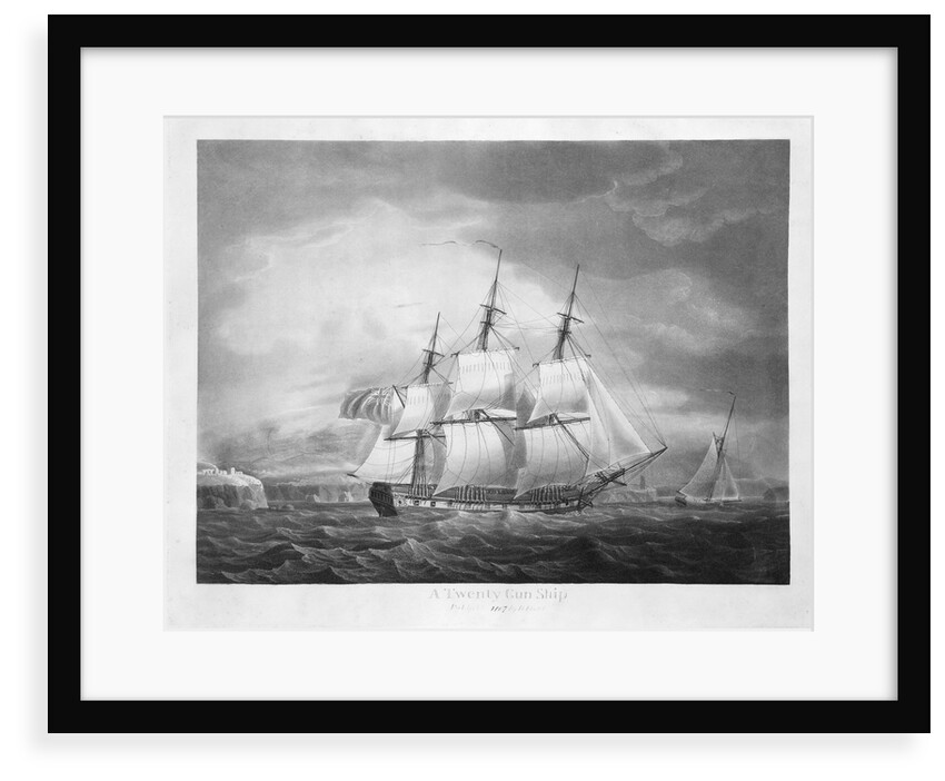 A twenty-gun ship by Robert Dodd
