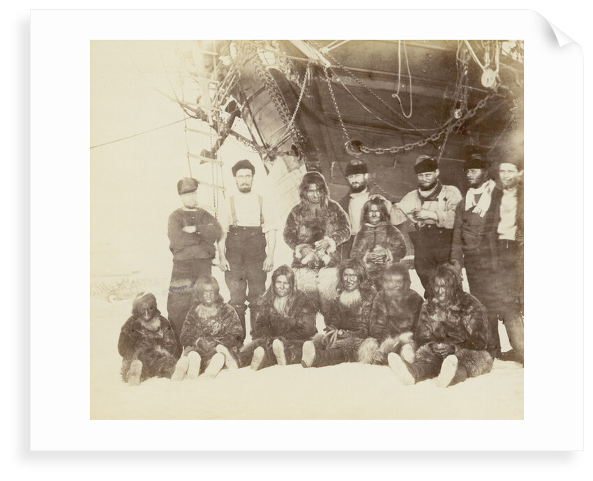 At Cape York - Group of Arctic Highlanders and Seamen of the Expedition by unknown