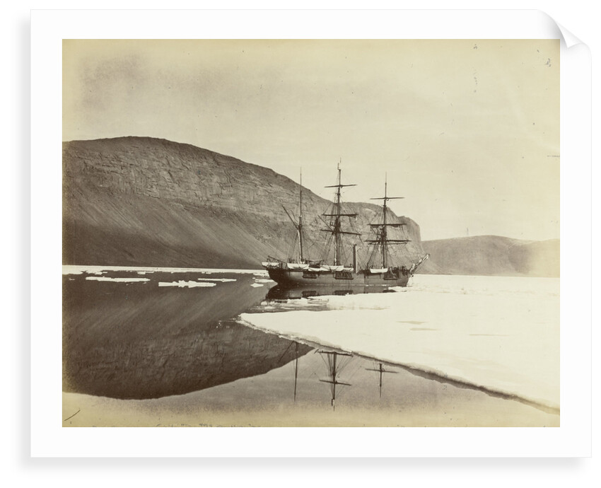 Fast to a floe under Cape Prescott, Franklin Pierce Bay, 9 August 1875 by unknown