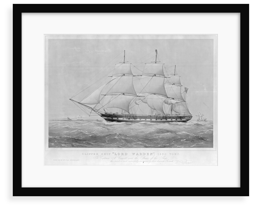 Clipper ship 'Lord Warden' 1350 Tons by Thomas Goldsworth Dutton