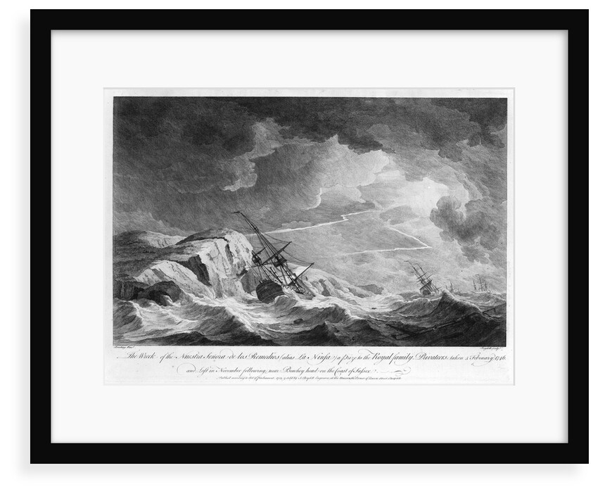 The wreck of the 'Nuestra Senora de los Remedios' (alias 'La Ninfa')... by Charles Brooking