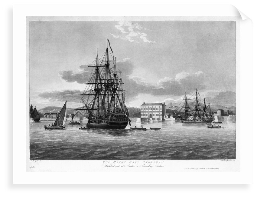 The Essex East Indiaman Refitted, and at Anchor in Bombay Harbour by Thomas Luny